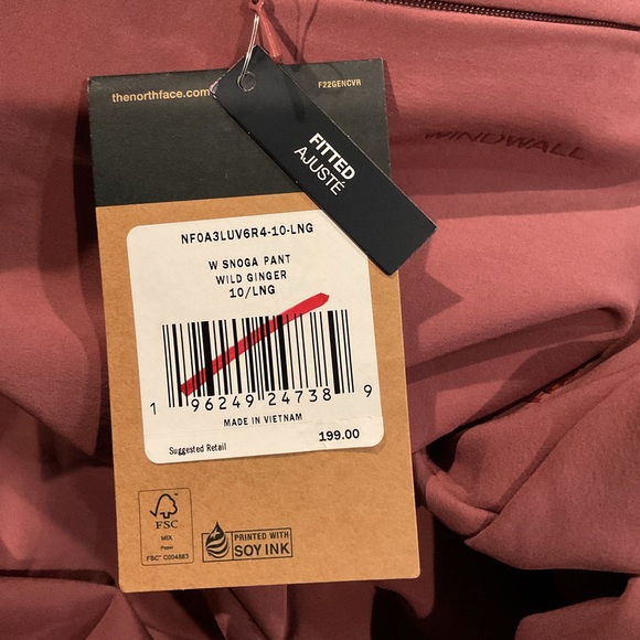 The North Face Women’s Snoga Ski Pant High Waist Wild Ginger Slim Fit NWT - Picture 11 of 13